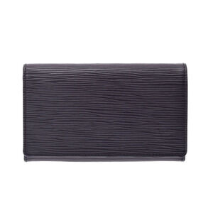 Louis Vuitton Epi L zipper wallet black sterling